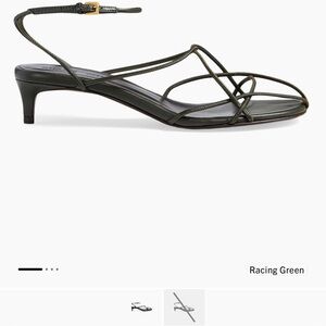 KHAITE Black Strappy Sandals